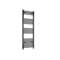 1600x400mm Black Heated Towel Rail Straight Bathroom Radiator