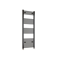1600x450mm Black Heated Towel Rail Straight Bathroom Radiator