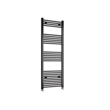 1600x450mm Black Heated Towel Rail Straight Bathroom Radiator