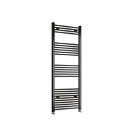 1600x500mm Black Heated Towel Rail Straight Bathroom Radiator