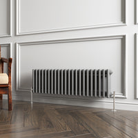 Aidal- Traditional Horizontal 300x1010mm 3 Columns Anthracite Cast Iron Radiator