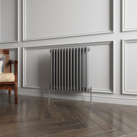 Aidal- Traditional Horizontal 600x605mm 2 Columns Anthracite Cast Iron Radiator