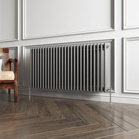 Aidal- Traditional Horizontal 600x1190mm 3 Columns Anthracite Cast Iron Radiator