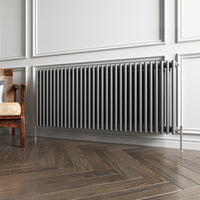 Aidal- Traditional Horizontal 600x1460mm 3 Columns Anthracite Cast Iron Radiator