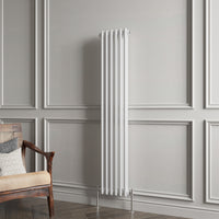 Aidal- Traditional Vertical 1500x290mm 2 Columns White Cast Iron Radiator