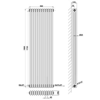 1800x560mm anthracite 3 columns traditional radiator dimension
