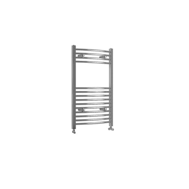 800x500mm Chrome Heated Towel Rail Curved Bathroom Radiator