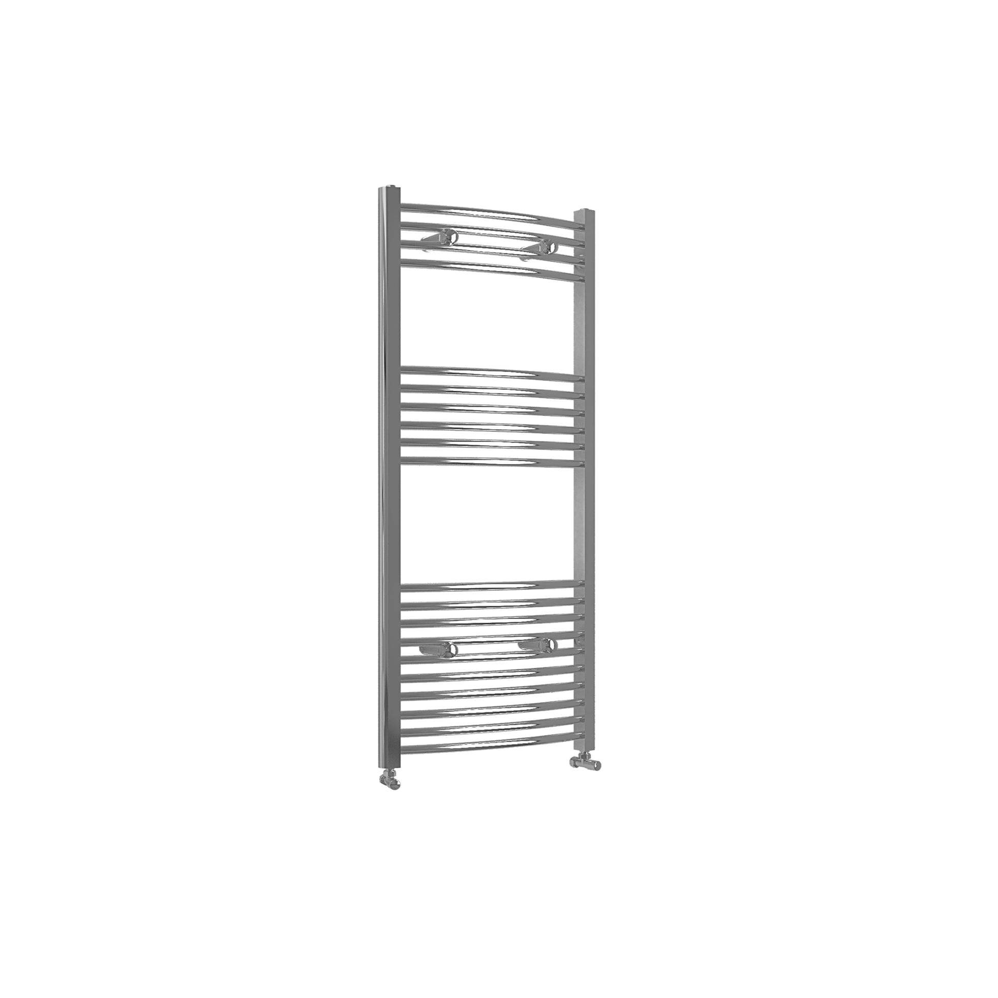 1200x500mm Chrome Heated Towel Rail Curved Bathroom Radiator