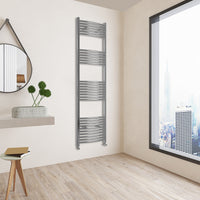 Aidal- 1800x500mm Chrome Heated Towel Rail Curved Designer Bathroom Ladder Radiator