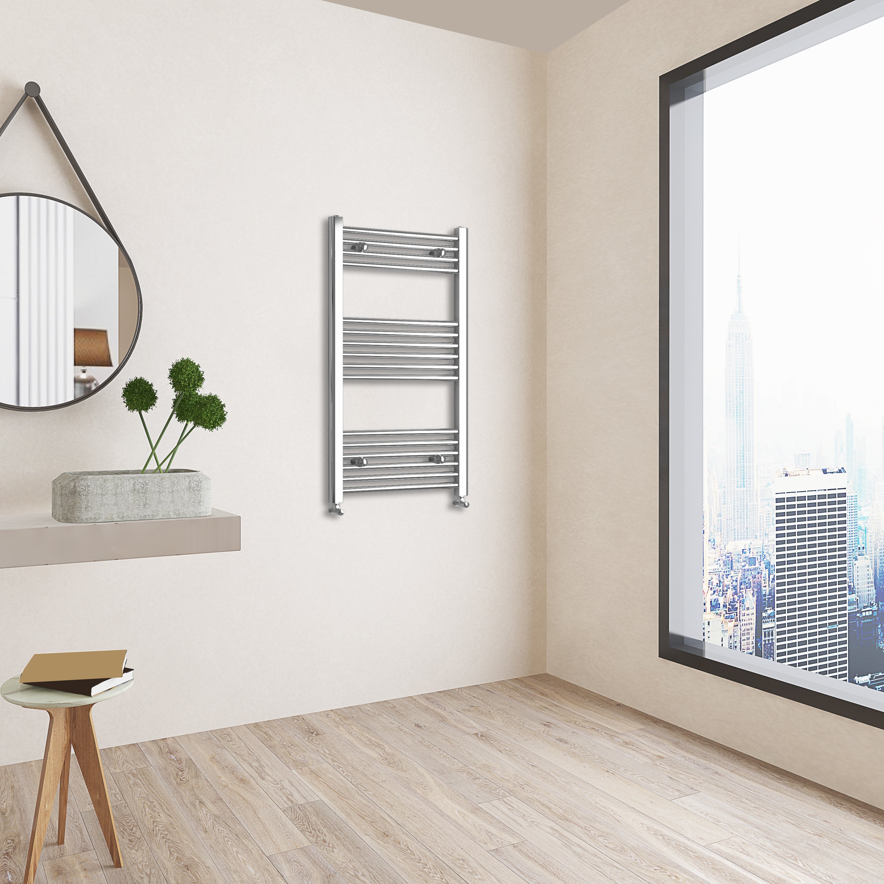 Bathroom Radiator Rails 1000x600mm Chrome Heated Towel Rail Straight Designer Bathroom Ladder ...
