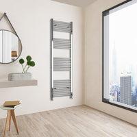 Aidal- 1800x600mm Chrome Heated Towel Rail Straight Designer Bathroom Ladder Radiator