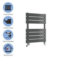 Aidal- Bathroom 650x400mm Anthracite Towel Rail Radiator