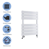 Aidal- Bathroom 650x400mm White Towel Rail Radiator