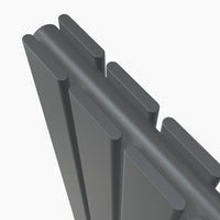 Modern Double Anthracite Flat Panel Radiator Detail