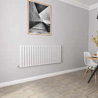 AICA - Modern Horizontal 600x1428mm Single White Flat Panel Radiator