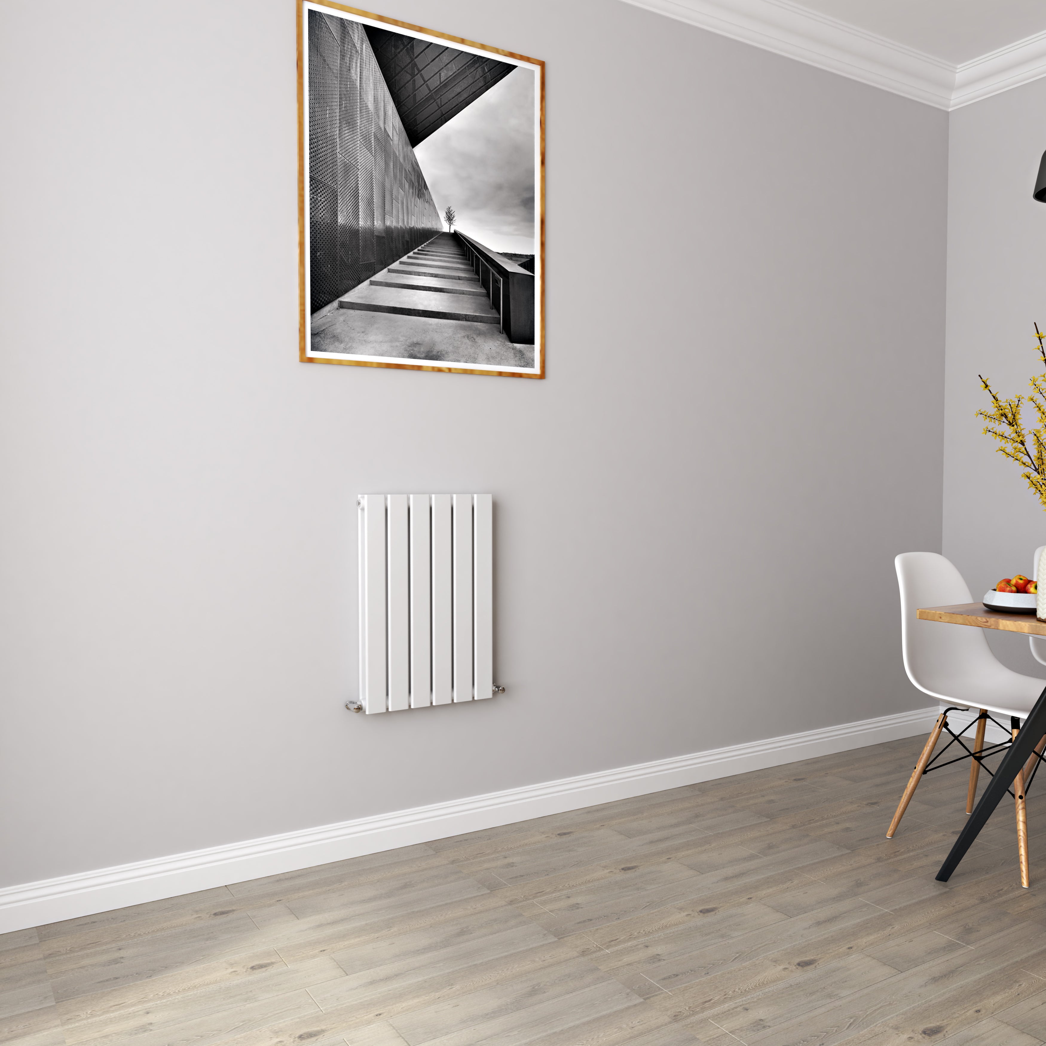 AICA - Modern Horizontal 600x408mm Double White Flat Panel Radiator