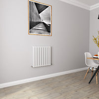 AICA - Modern Horizontal 600x612mm Single White Flat Panel Radiator