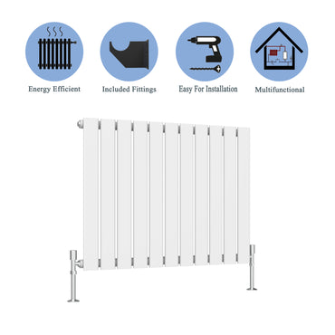 Modern Horizontal Single White Flat Panel Radiator