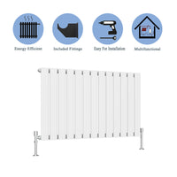 Modern Horizontal Single White Flat Panel Radiator