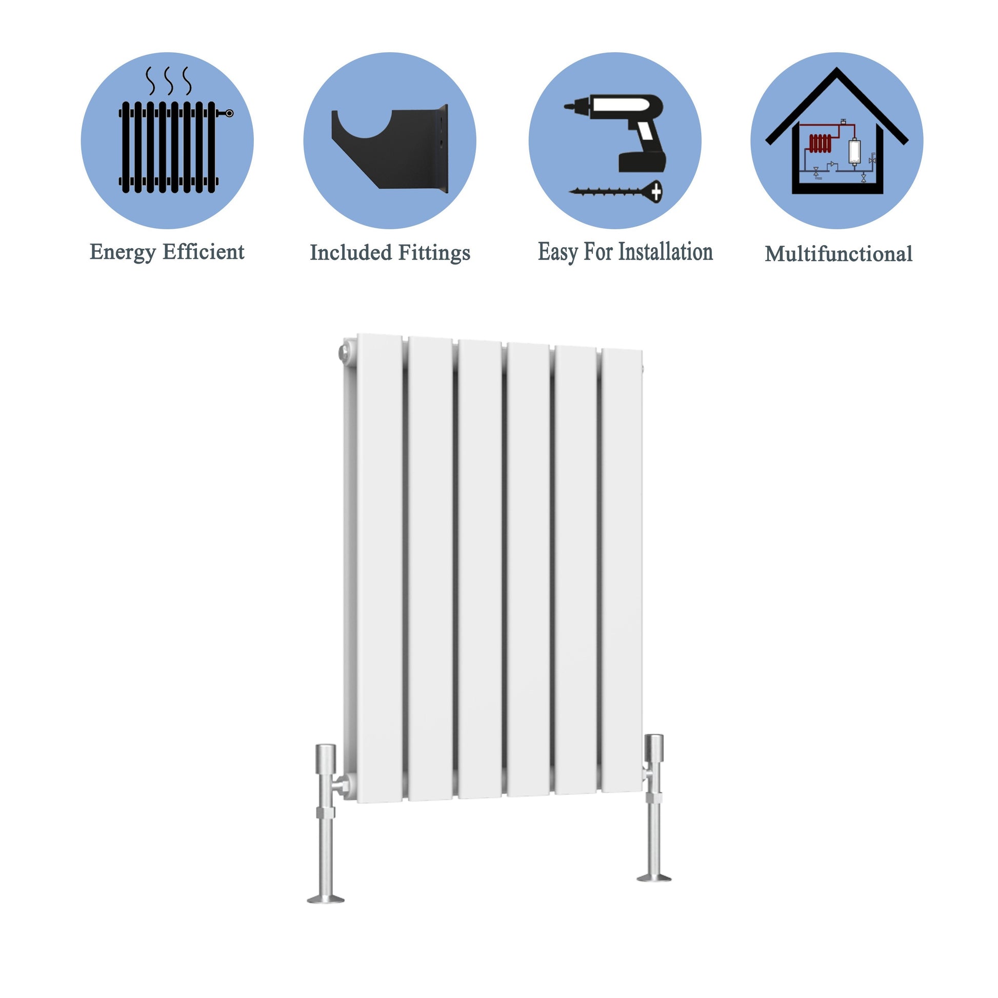 Modern Horizontal Double White Flat Panel Radiator