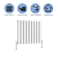 Modern Horizontal Double White Flat Panel Radiator