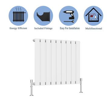 Modern Horizontal Single White Flat Panel Radiator