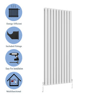 Modern Vertical Double White Flat Panel Radiator