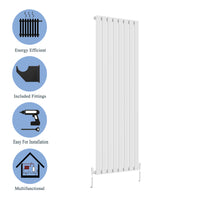 Modern Vertical 1800x680mm Single White Flat Panel Radiator